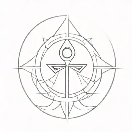 Ankh Cross And Eye Of Horus