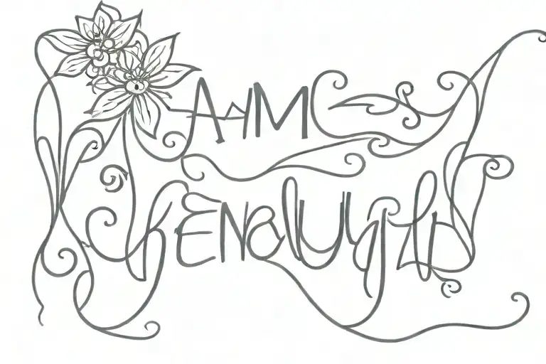 I Am Enough Henna Sternum Tatoo