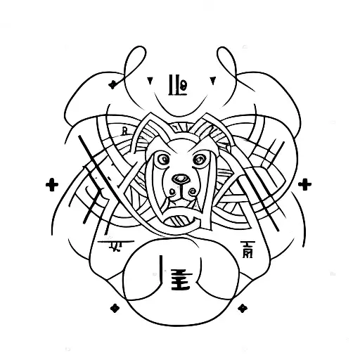 A Minimalist Design Combining All Zodiac Symbols With The Word 'Family'