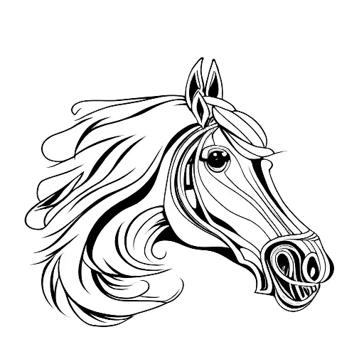 Half Horse Half Skull Of Horse