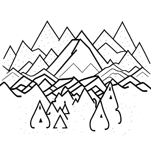 Trees With Mountain Backdrop