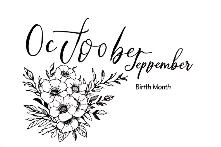 October And September Birth Month Flowers Bouquet Tied