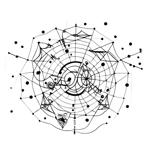 A Minimalist Tattoo Of A Constellation Shaped Like A Ferrari Car