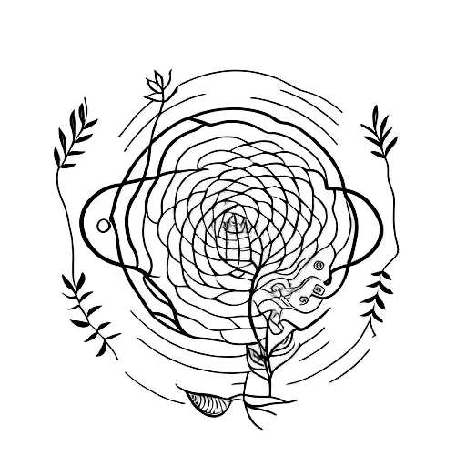 A Minimalist Tattoo Of A Nature-inspired Poem Written In The Shape Of A Plant