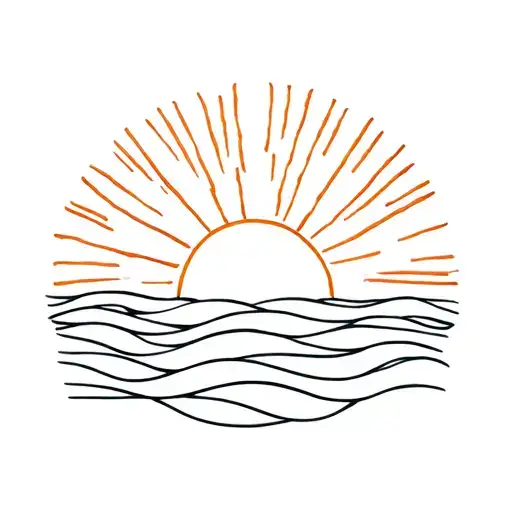 Sunrise With Crystal Waves