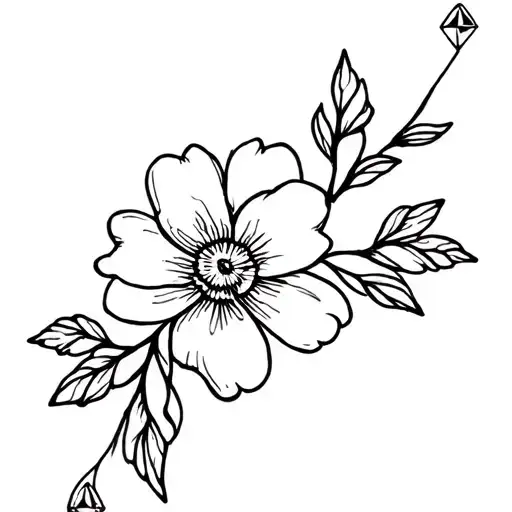 Dainty Diamonds And Flower