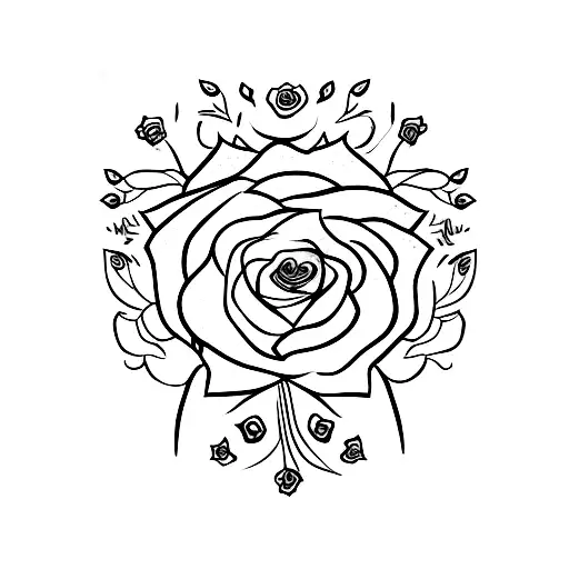 Red Rose With A Cursive A