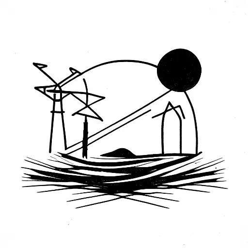 Grandpa Grandson Farm Semi Powerline