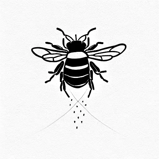 Bee With Flying Lines