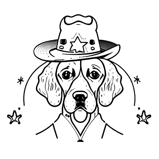 Dog With Cowboy Hat
