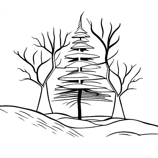 A Contrast Between A Solitary Tree Standing Tall Amidst A Desolate Wasteland