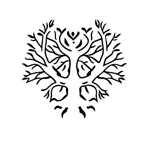 A Powerful And Lonely Silhouette Of A Person With A Tree Growing From Their Heart