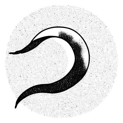 A Crescent Moon That Also Looks Like A Wave Of The Ocean