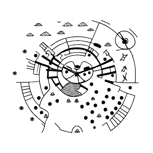 The Outline Of A Penguin Family