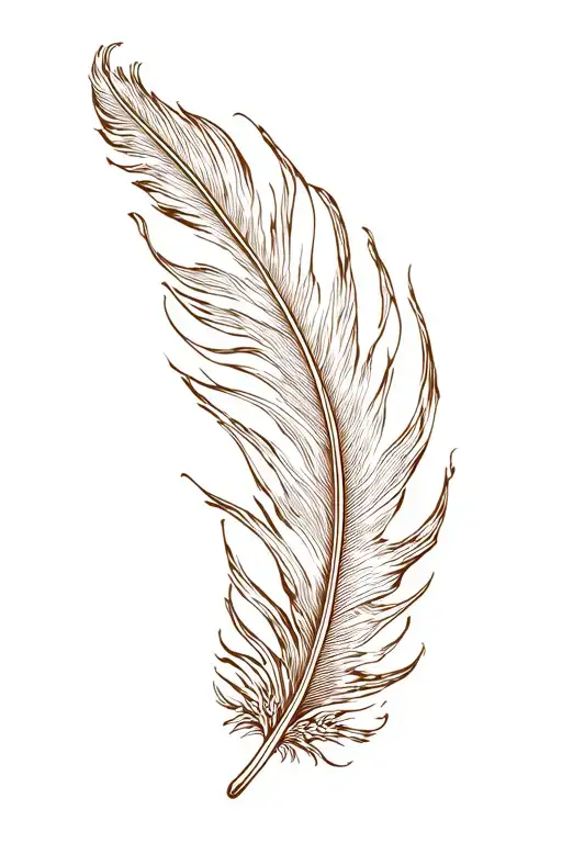 Pheasant Tail Feather Wrapped In Vine