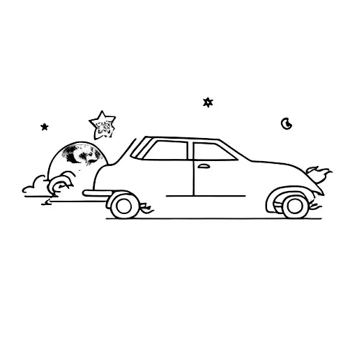 Girl Puts Moon In Car