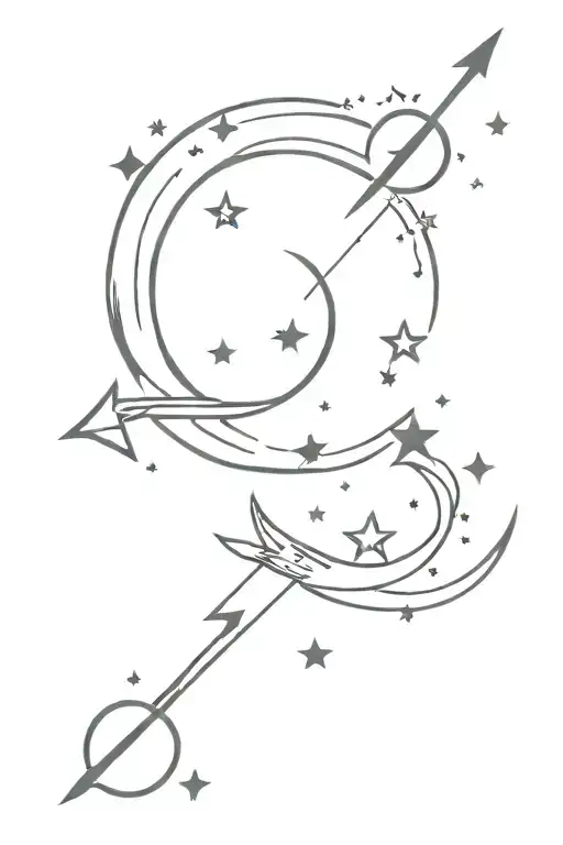 Stars And Moon And Arrow