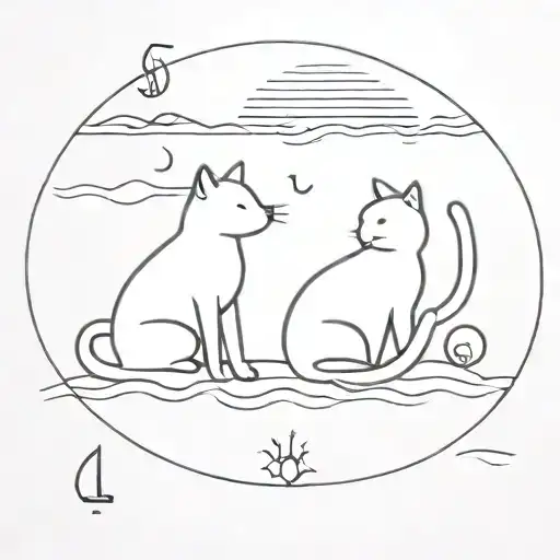 Cat & Beach & Music & Dog