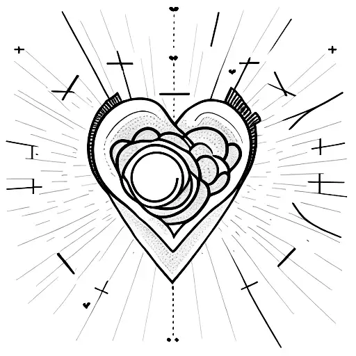 Real Heart With A Sunset