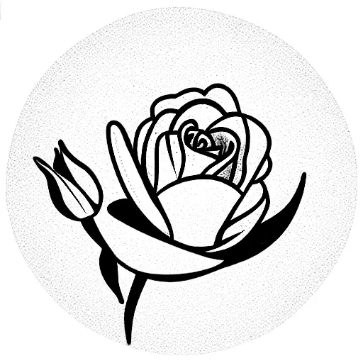 Tulip Intertwined With A Rose