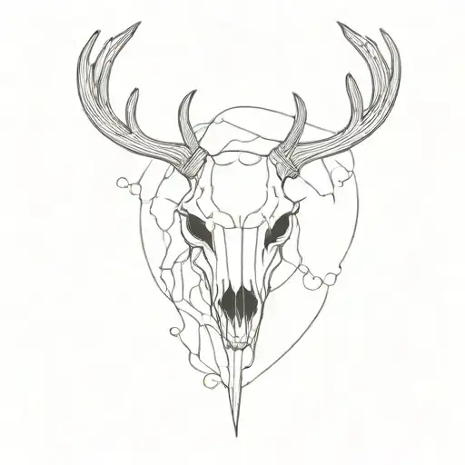 Deer Skull With Horns