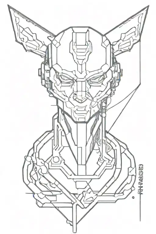 Cyberpunk Style Tattoo Featuring