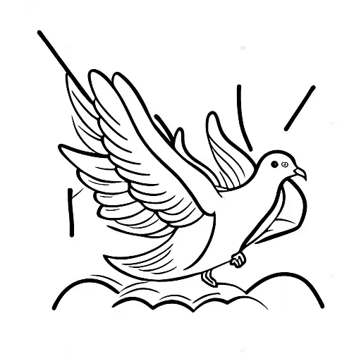 Dove With Dates Underneath