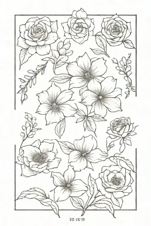 January June August November December Birth Flower Bouquet