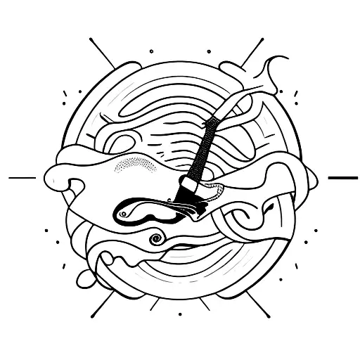 Zach Bryan's Silhouette Playing A Guitar