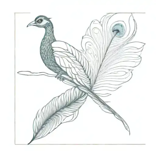 Flute And A Peacock Feather