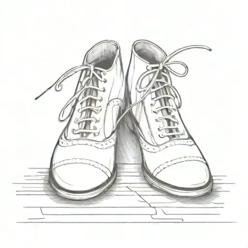 Black And White Oxford Tap Shoes Stacked On Top