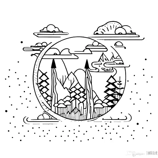 A Serene Forest Scene With A Hidden Military Symbol