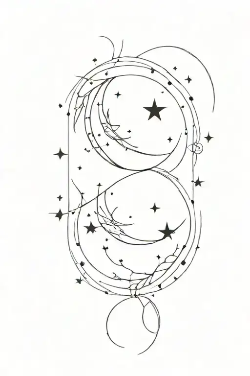 A Saggitarius Starconstellation With A Moon