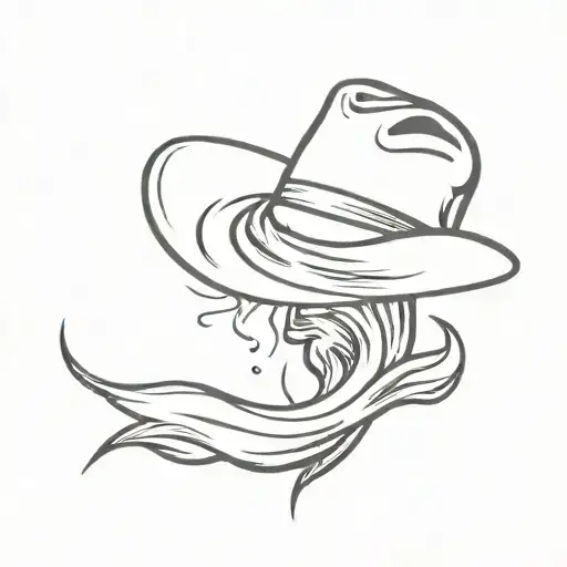 Tornado Wearing Cowboy Hat