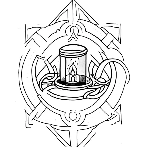 Hermit Tarot Card Lantern With The Ix