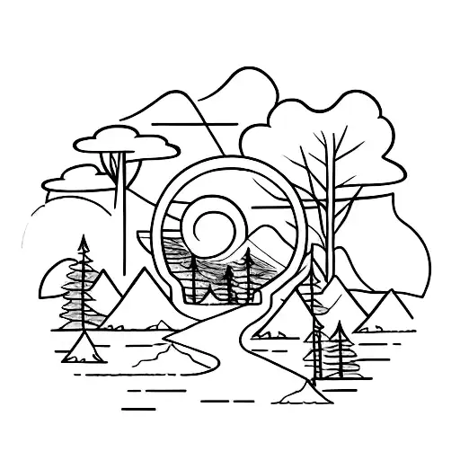 A Trail Winding Through A Dense Forest