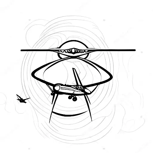 Hourglass With Airplane