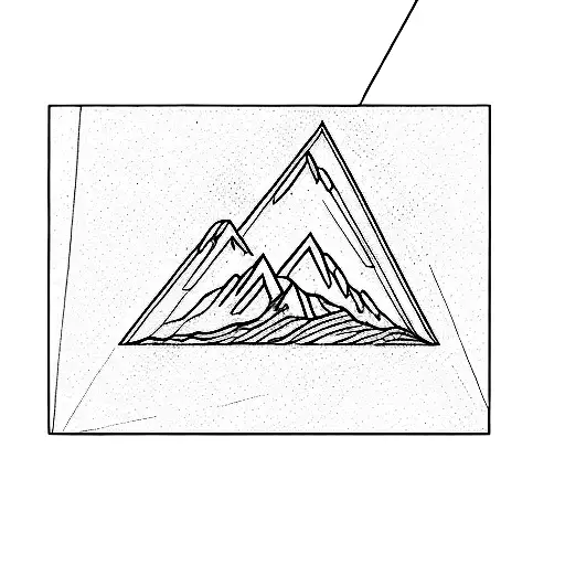 A Mountain With A Triangle In The Middle