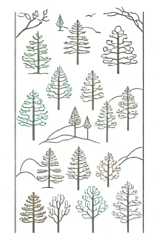 Forest Trees Looking