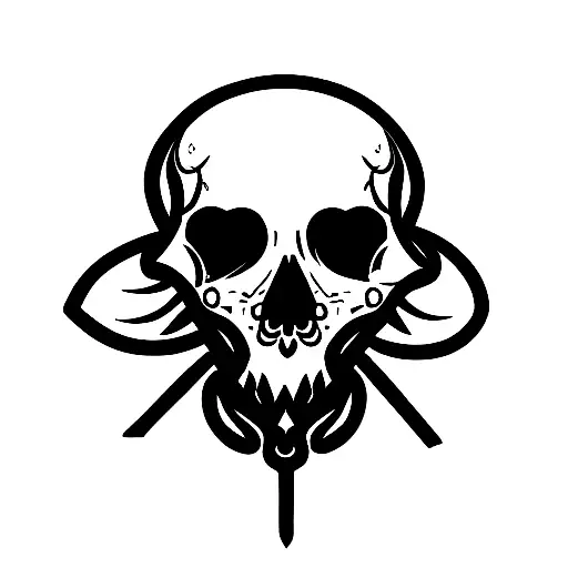 Roses Death Skull Justitia Wings