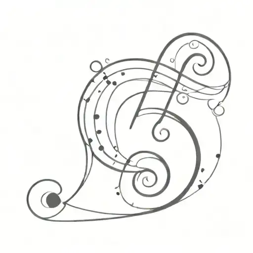 Bass Clef Symbol With Subtle Elements