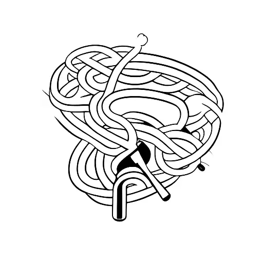 A Golf Club Interweaving With A Pool Cue And A Microphone