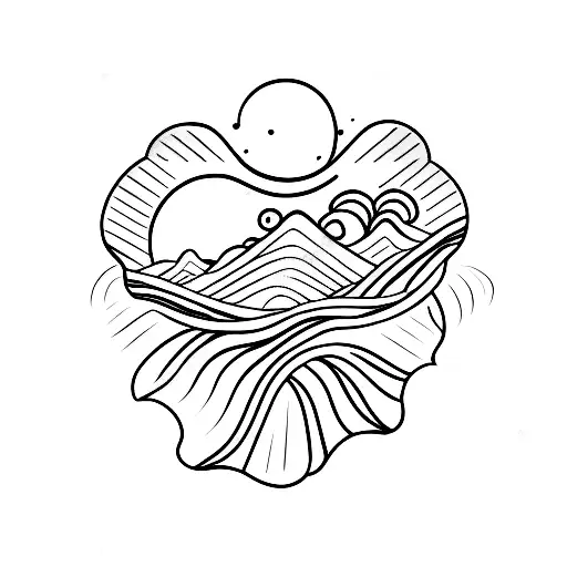 Sunset Over A Family Intertwined With A Rock