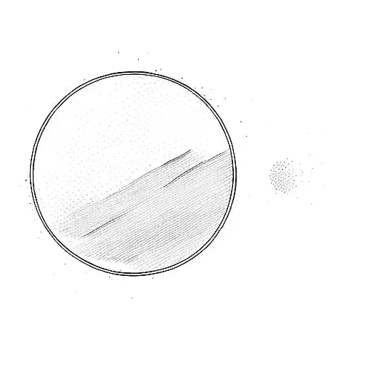 A White Circle On A Black Background