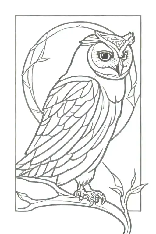 Celtic Owl Perched