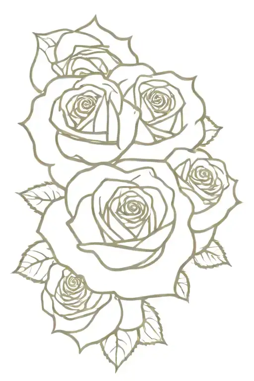 Roses Clustered Toget With Evil Eyes In The Middle Of The Roses