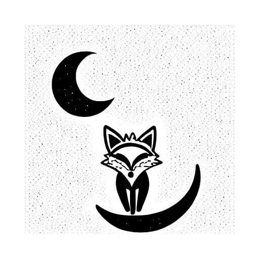 Fox With A Moon