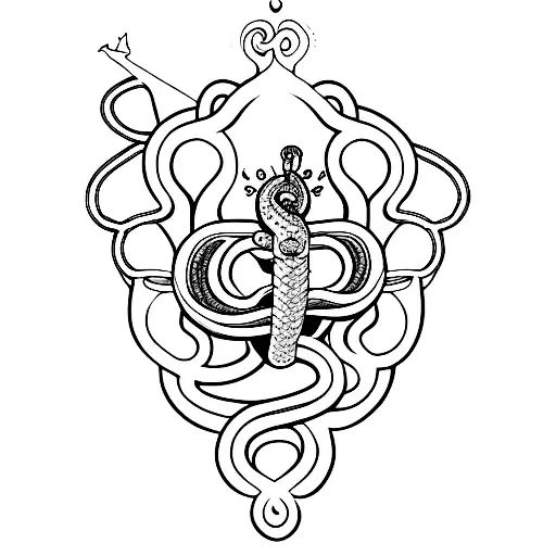 Sacred Heart With Snake