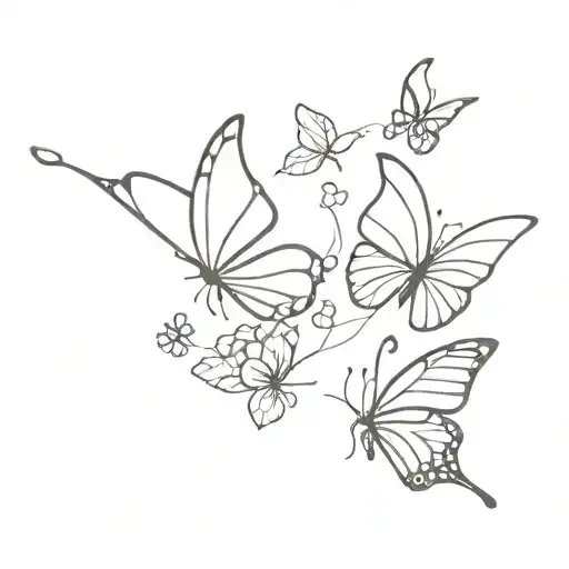 Butterfly For Mom And Daughters