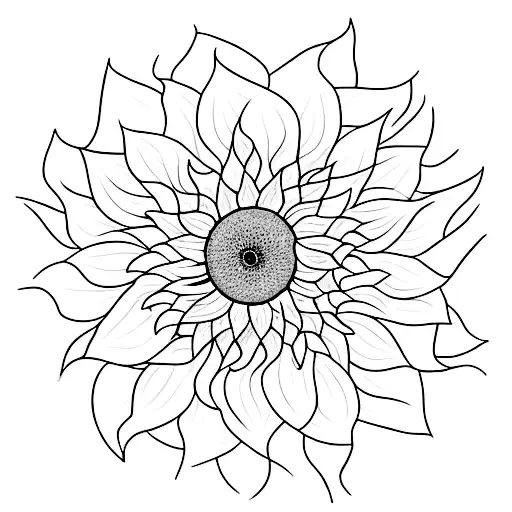 A Minimalist Tattoo Of A Sunflower Blooming From A Stack Of Books